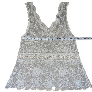 Papaya Sheer Lace Top